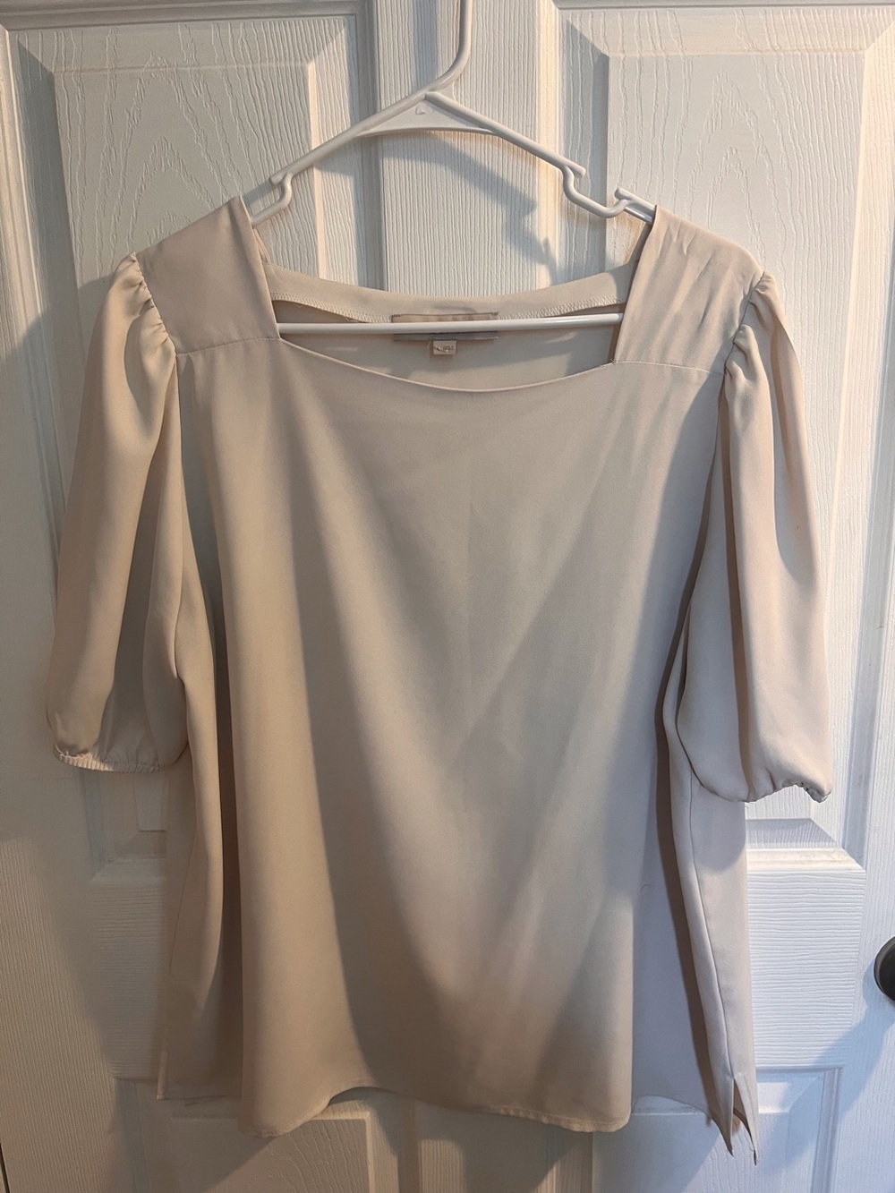 Women’s LOFT Elegant Cream Puff-Sleeve Blouse